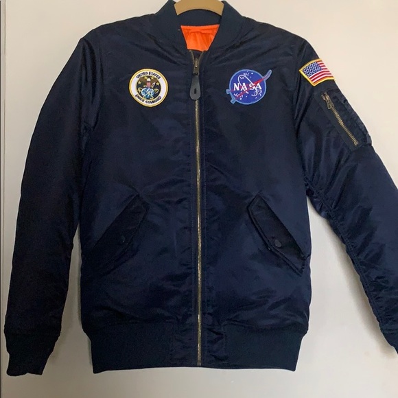 Blue Bomber Jacket by Alpha Industries - Picture 1 of 5